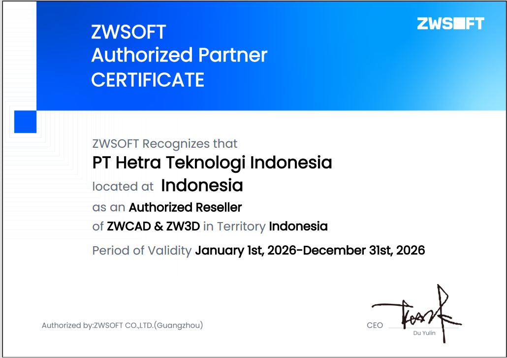 ZWSOFT Authorized Reseller Certificate 2026